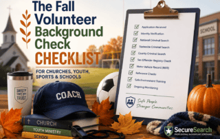Fall Checklist for screening volunteers at school, church and youth sports